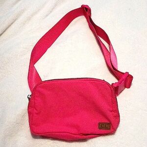 C.C. hot pink belt bag